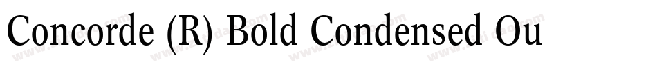 Concorde (R) Bold Condensed Outline字体转换